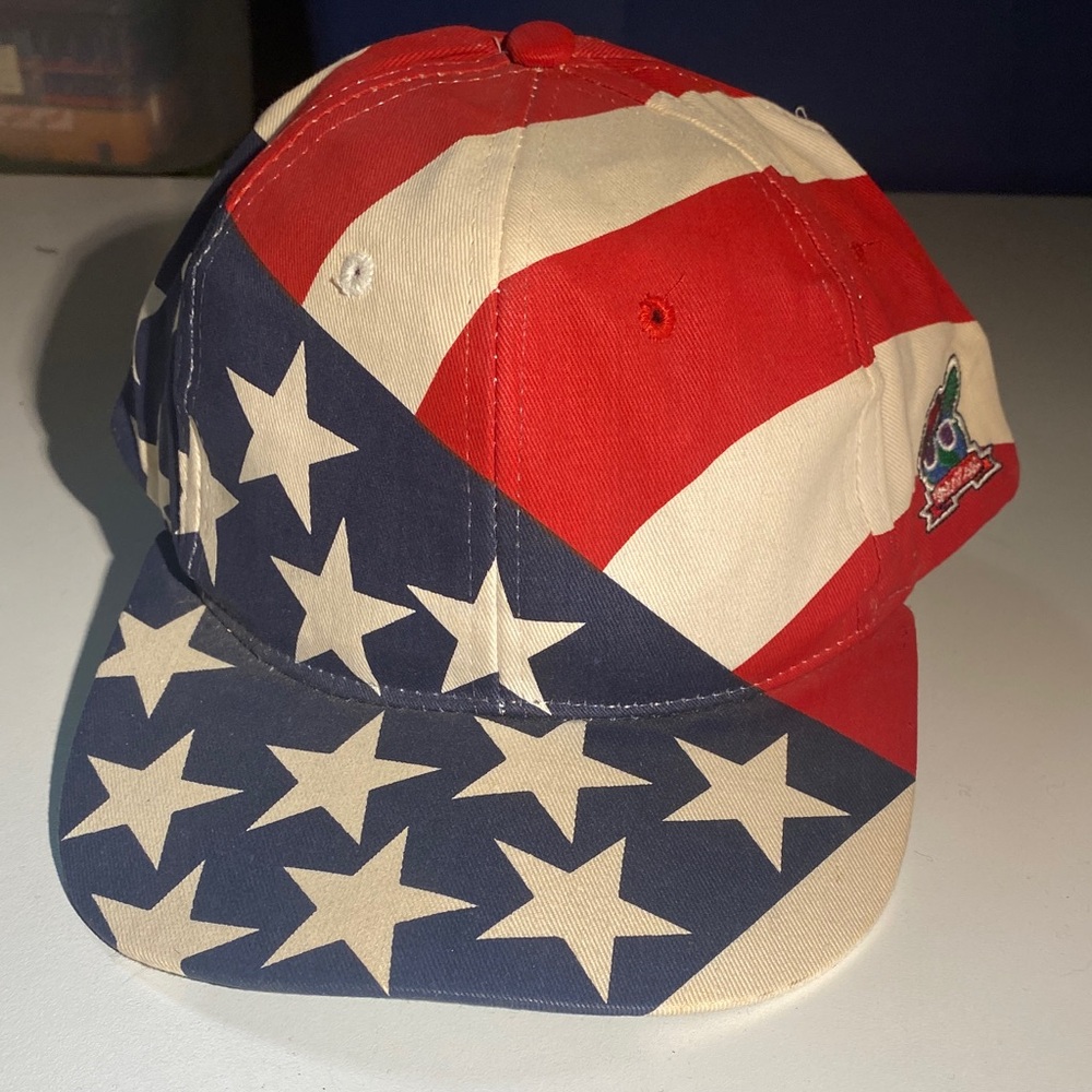 USA Patriotic Red, White, and Blue Star SnapBack Men’s Adjustable Cap Hat